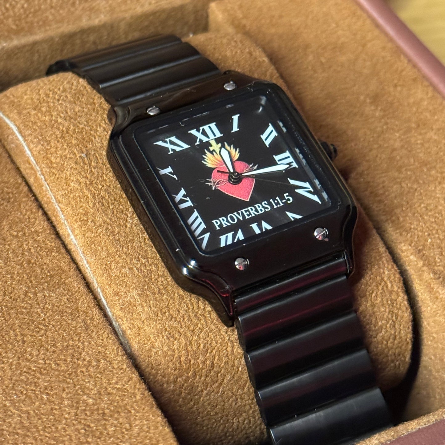 Crucix Watches Proverbs 1:1-5 Black